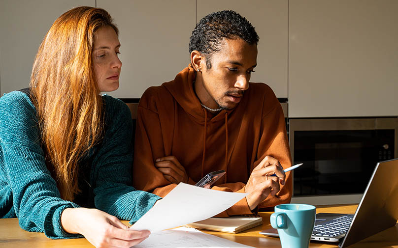 Couple thinking of refinancing car